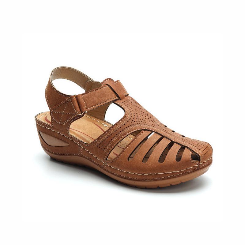 2025 Sandale cu Pană cu Vârf Rotund Mărimi Mari pentru Femei - Antiderapante, Design Decupat