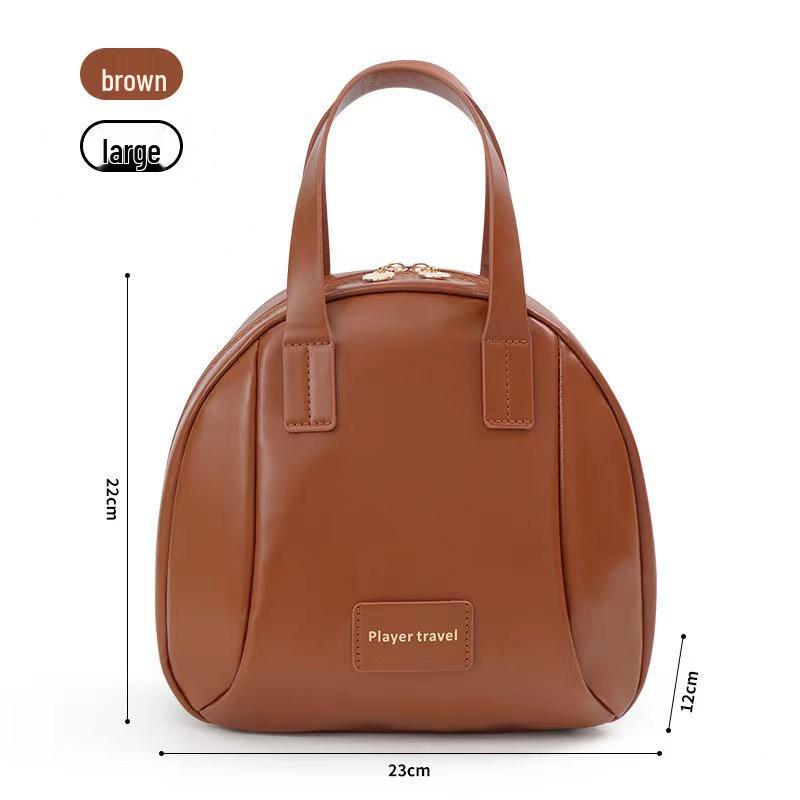 

2024 High-Capacity Women s Travel Makeup Bag - Portable and Stylish Toiletry Organizer темно-коричневого кольору