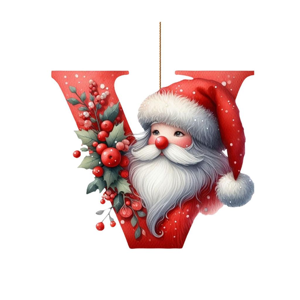 Christmas Acrylic Letter Ornament New Design 2D Plane Car Hanging Tree Decor Holiday Festive Home Decor Unique Xmas Decor Gift