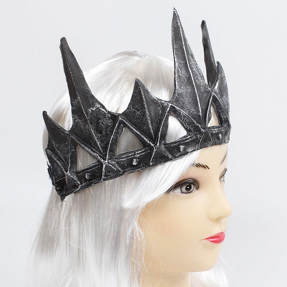 Wild Man Style Medieval Crown Headdress Vinyl Headpiece Medieval Cosplay Headpiece Unisex