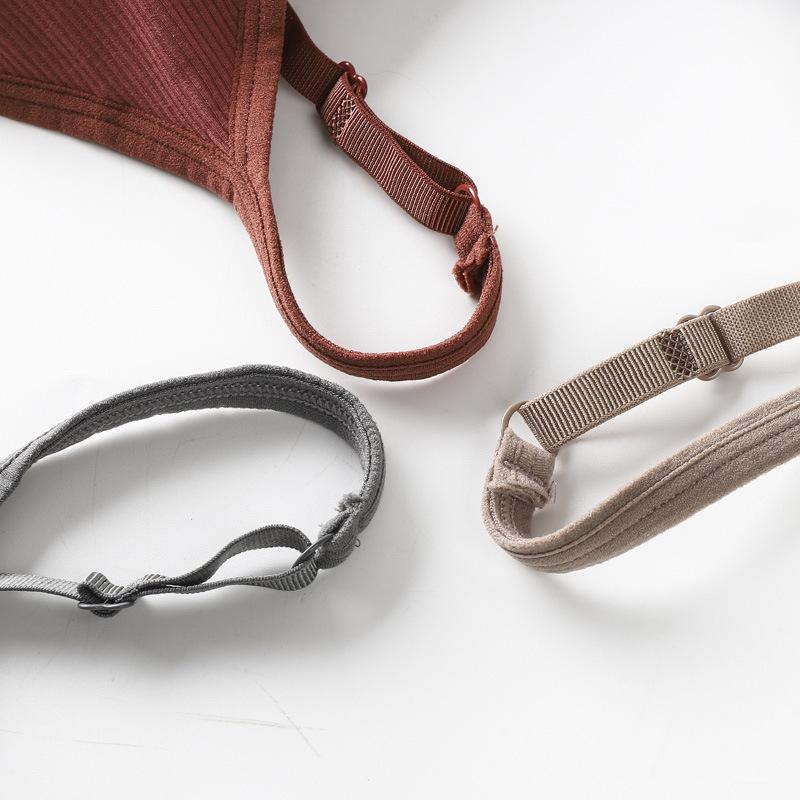 Summer Sports Bra Cotton Women's Bra Strap Adjustable Latex Pad Wrapped Chest Shockproof Sexy Lingerie Bras Camisole