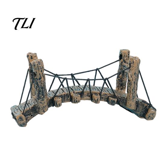 Fish Tank Decoration Aquarium Bridge Ornament, Arch Miniature Decor, Non-Toxic Accessories Mini Model for Terrarium, Fairy Garden Decorative