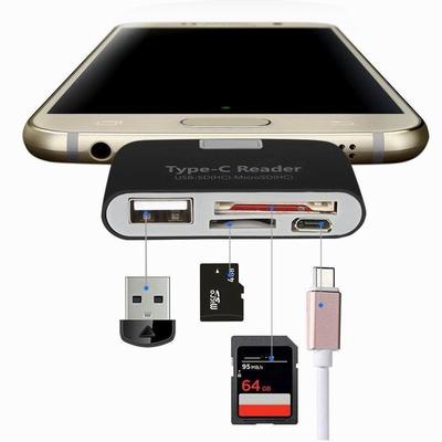 Hub intelligente multifunzionale 4-in-1 Type-c3.1, porta di ricarica USB 2.0 Adattatore C universale Lettore di schede OTG YSL