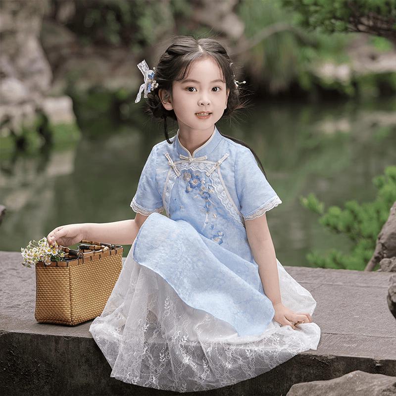 Girls' Summer Chinese Style Qipao Dress