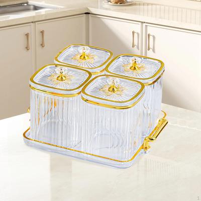 Dried Fruit Plate Appetizer Spice Container with Tray Condiment Canister for Wedding