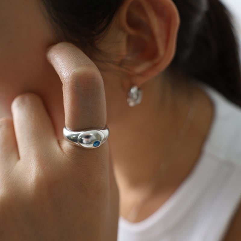 MERITY Oval Birthstone Ring (couple Ring)