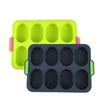 Oval 8-Grid Non-Stick Silicone Cake Mold for Home Baking