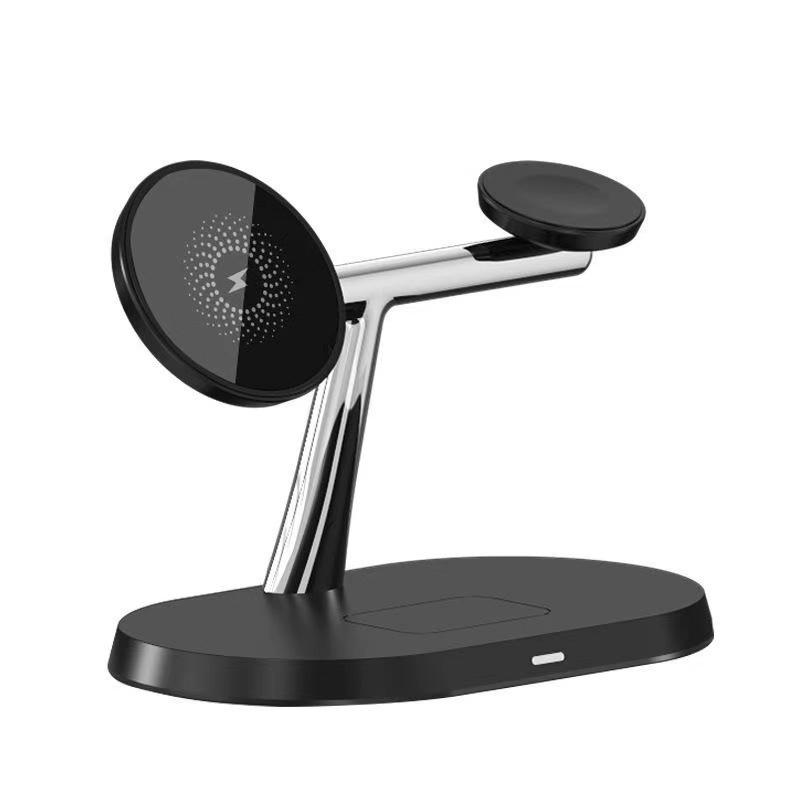 3-in-1 Wireless Charger for Apple & Huawei Phones, Magnetic Earphone & Watch Charging