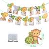 Huipai Brand 12-month Animal Birthday Banner Premium Quality Paper Material For Party Decor