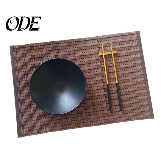 Natural Bamboo Table Mats Woven Placemat Retangle Shape Thickened Heat-Resistant Oil-Resistant Non-Slip Place Settings Parties Weddings Banquets