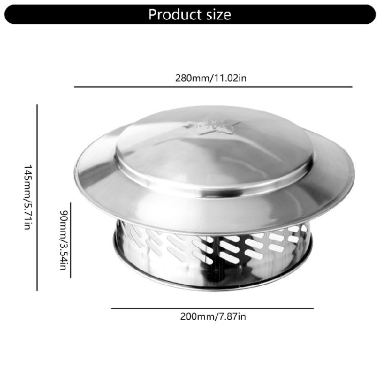 Practical Weatherproof Stainless Steel Chimney Hat Convenient for Efficient Ventilation Systems Protective In Homes