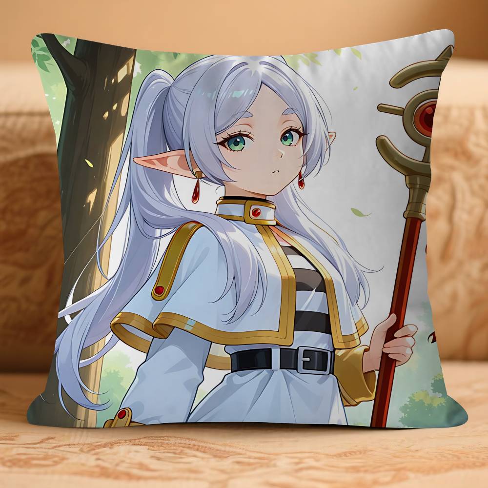 Anime F-FrierenS Pillow Case Removable Washable Cushion Cover – All-Season Soft Linen