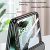 Electroplated Frame Transparent with Metal Ring Holder Hinge Glass Protective Film Case For Motorola Razr 60 Ultra  Cover