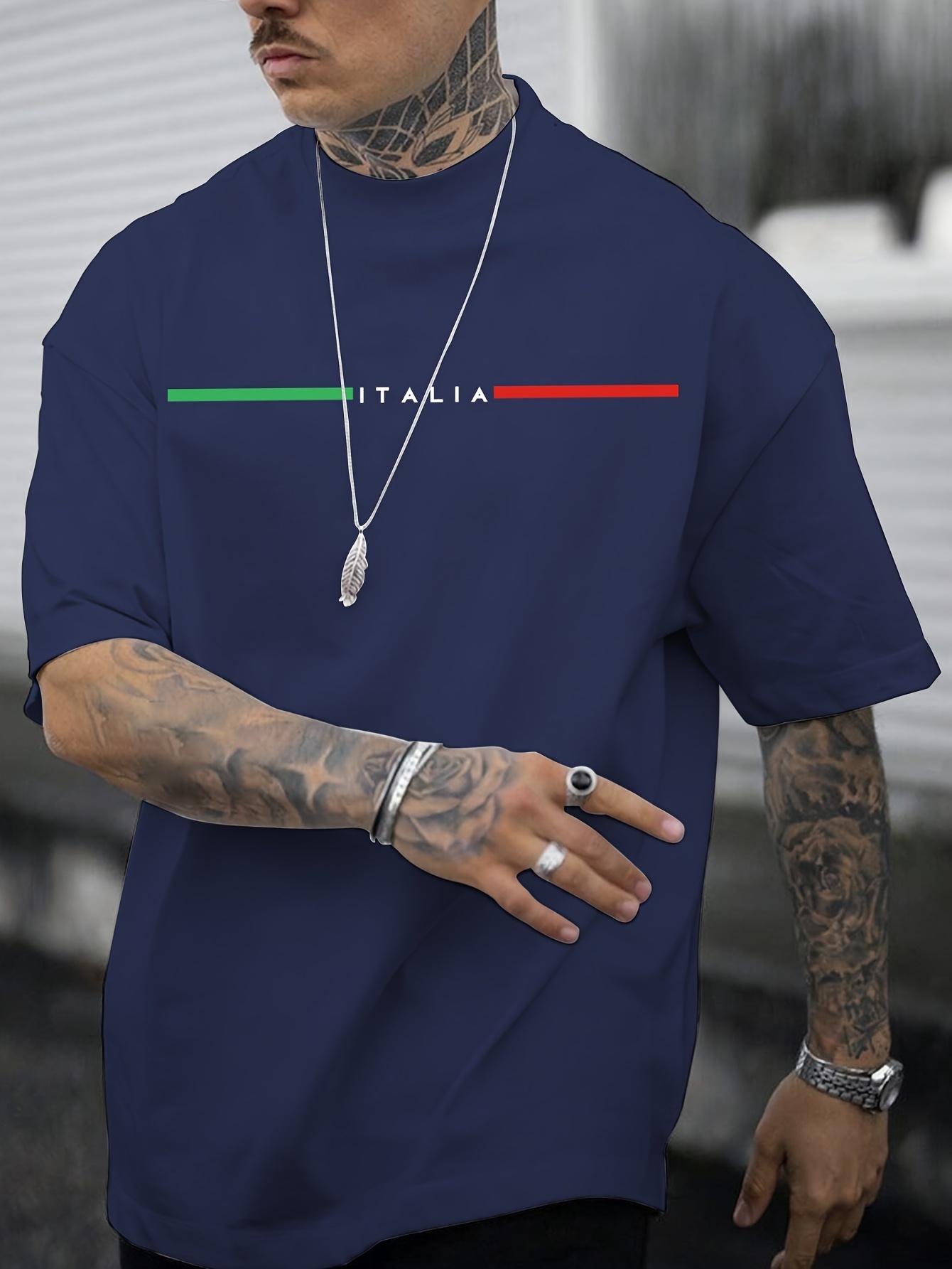 

Мужская зеленая футболка - Повседневная футболка с коротким рукавом, легкая смесовая футболка с дизайном колор-блок, машинная стирка для лета XXXXXL темно-синий