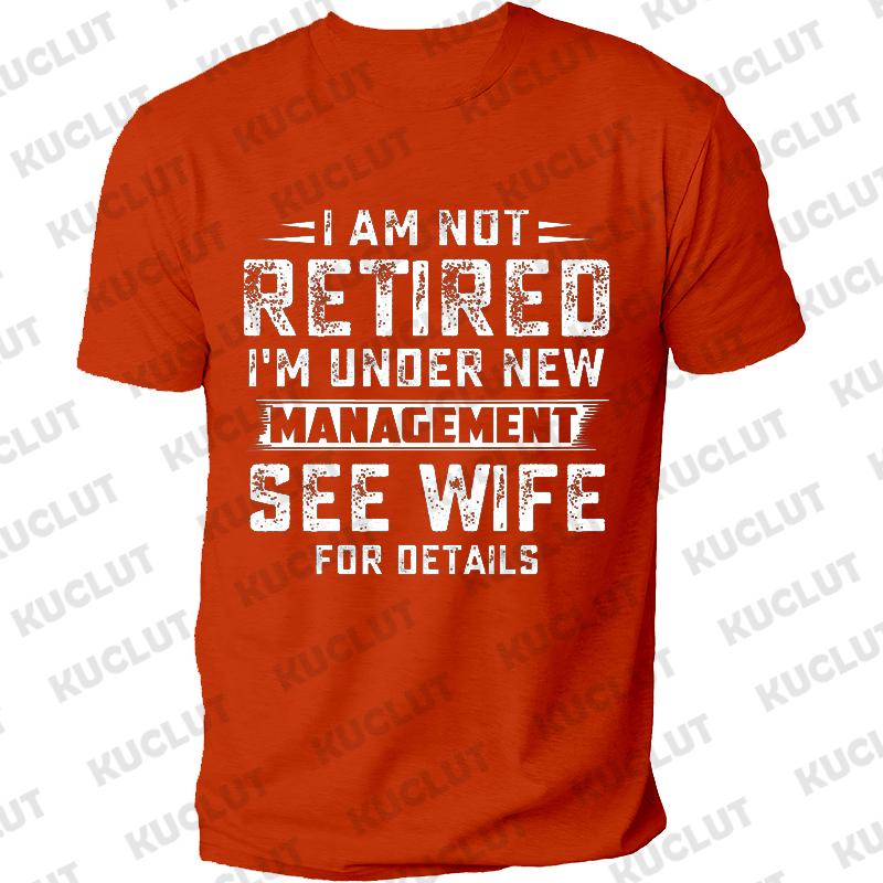 Pánská trička Tričko Ne v důchodu Grafická trička Ležérní s krátkým rukávem Černé Pánské Tričko s kulatým výstřihem Trička Dárek k narozeninám pro tátu Topy