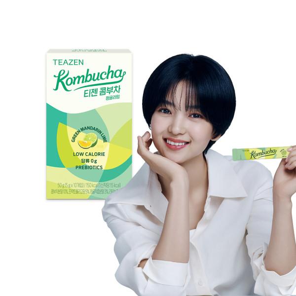 Teazen Kombucha Green Tangerine Lime 10 Sticks, Korea Kombucha