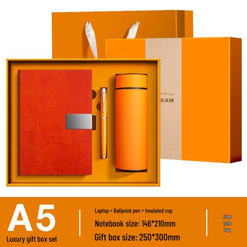 Customizable Cross-Border Gift Set: Notebook & Thermos for Office Meetings & Daily Use