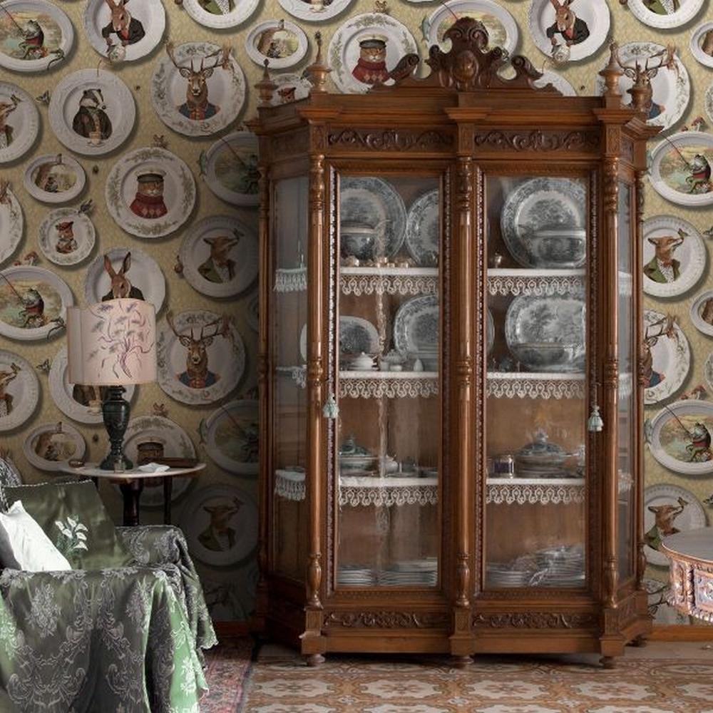 Holden Décor Vintage Tea Party Animals Wallpaper