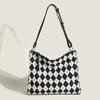 New Fashion Versatile Trendy Quilted Zipper Women's Commuter Large Capacity Class Shoulder Bag Student Underarm Bag