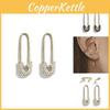 Chic European Alloy Earring Set With Dazzling Rhinestones Fourpiece Collection