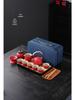 High-End Portable Ceramic Tea Set with Teapot, Teacups, and Tray for Household or Outdoor Use