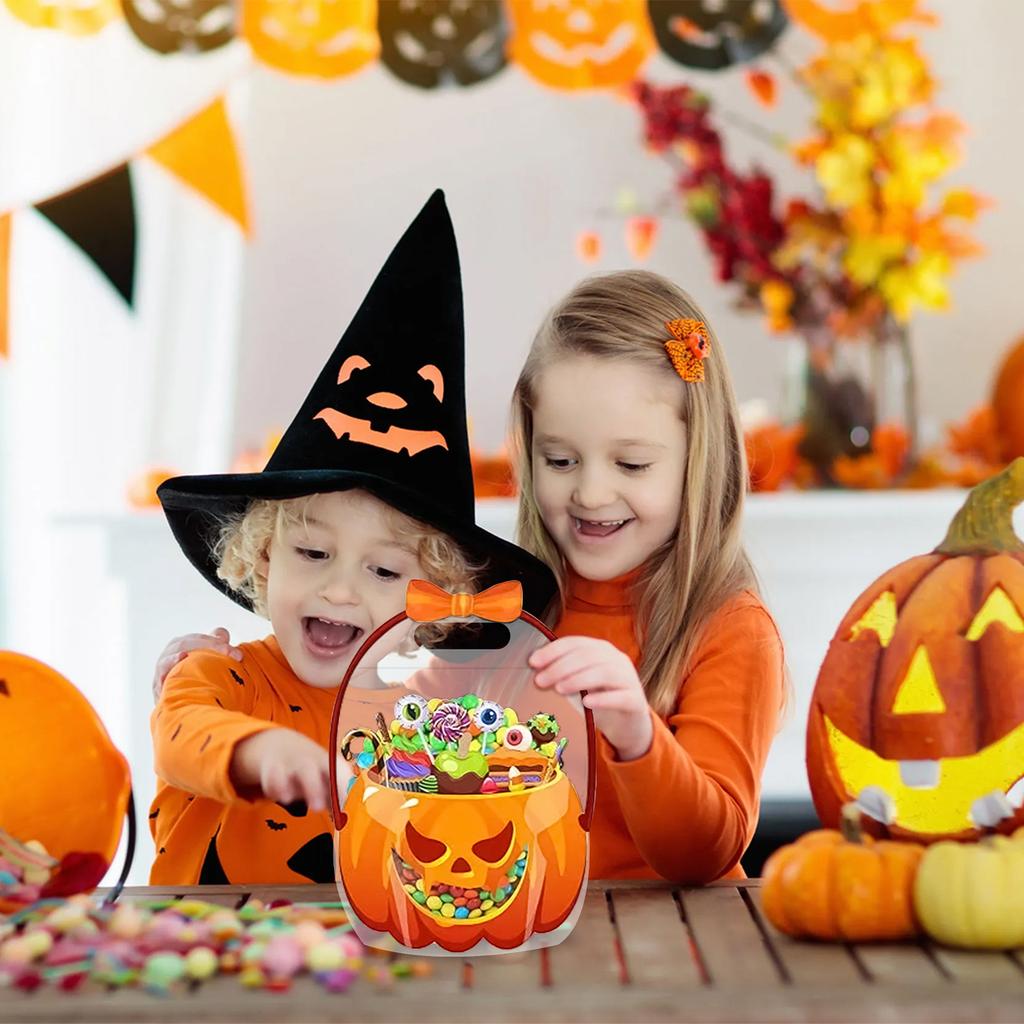 10PCHalloween Portable Pumpkin Candy Bag  Vest Bag Packaging Bag Food Bag  Festival Party Gift Packaging Bag
