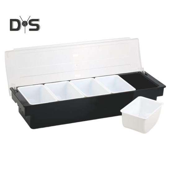 Kořenící krabička Ovocná zelenina Košík na koření s dávkovačem víka Plastový zásobník na zmrzlinu a salátový barový organizér pro restaurační potřeby