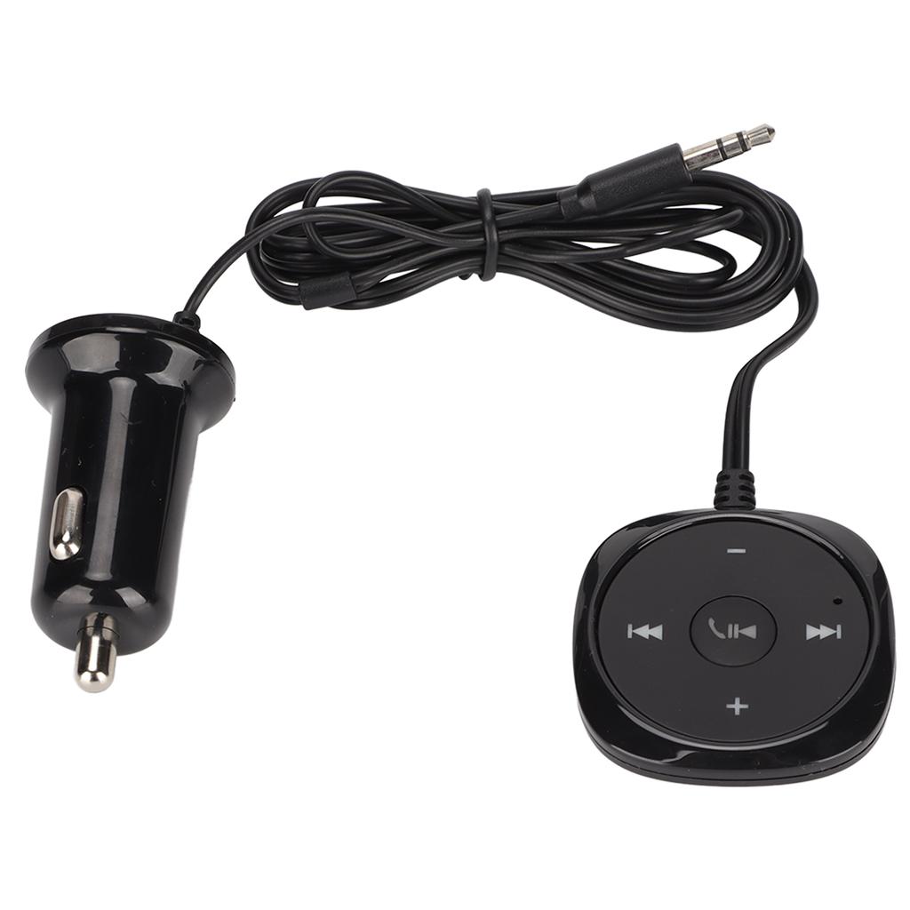 Receptor Bluetooth 5.0 pentru mașină, apeluri handsfree, 5V 2.1A, port de încărcare USB pentru mașini cu jack de 3,5 mm