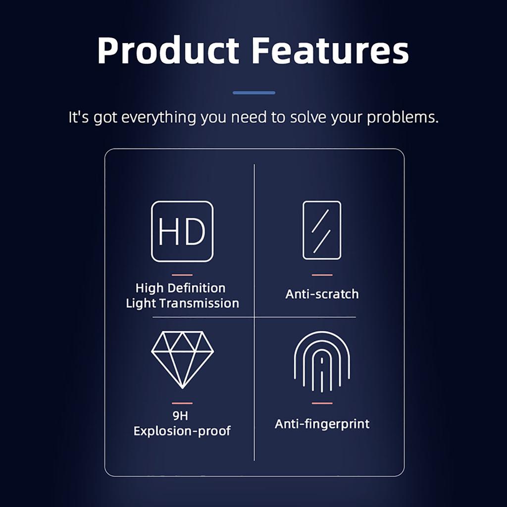 Klare Displayschutzfolie für Action 4-Kamera. Objektivschutz aus gehärtetem Glas. Vollständige Abdeckung. Härtegrad 9H. 1 Set/2 Set