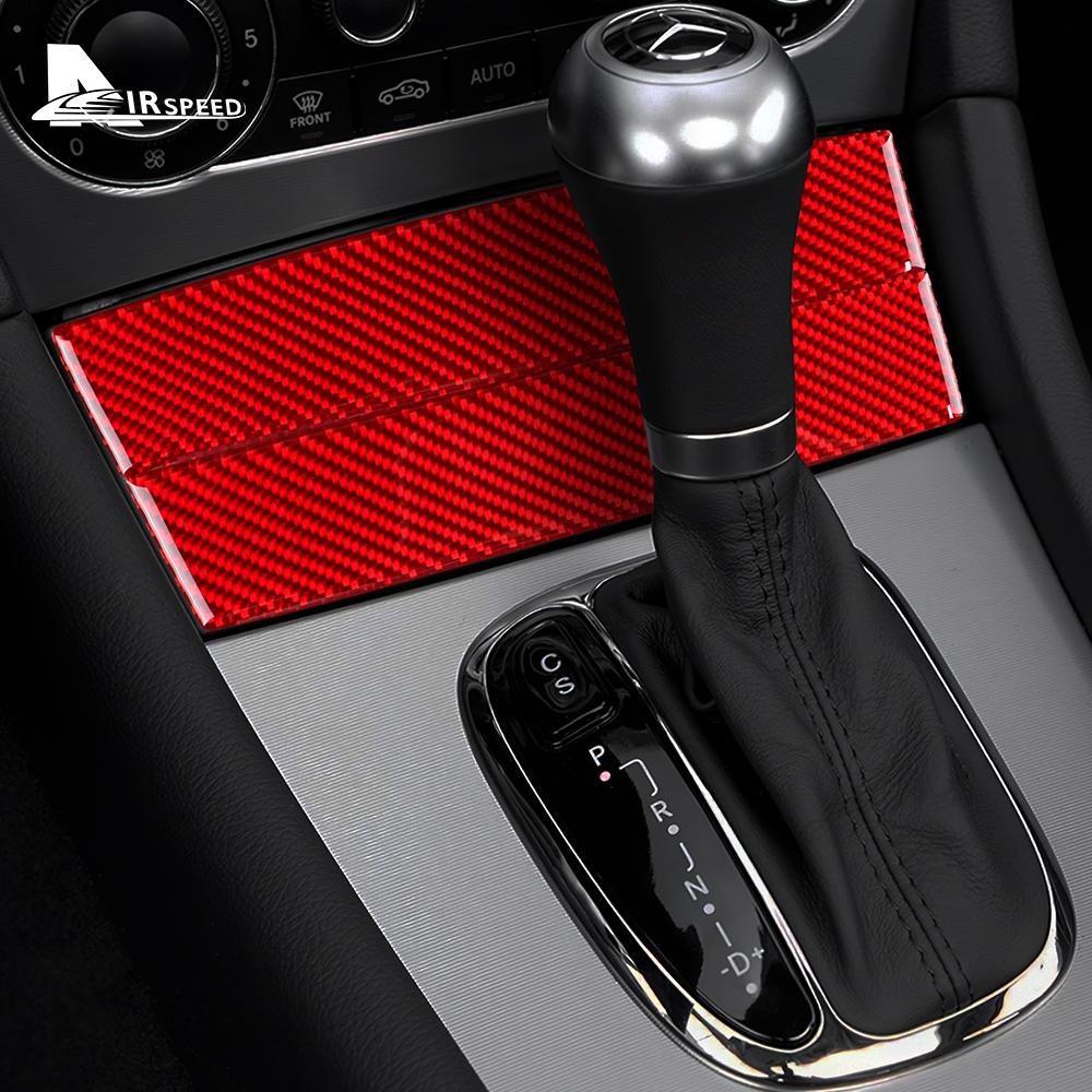 Real Soft Carbon Fiber for Mercedes Benz C Class W203 2005 2006 2007 Car Interior Center Console Panel Trim Sticker Accessories
