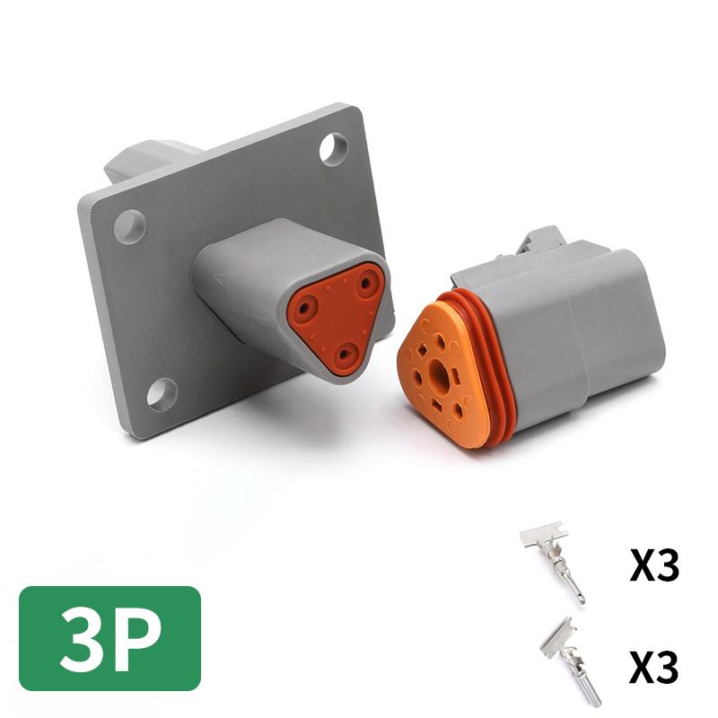 DT04-4P-L012 Deutsch flange type waterproof automotive connector 2P/3P/4P/6P/8P/12P  sheath  butt harness socket terminal