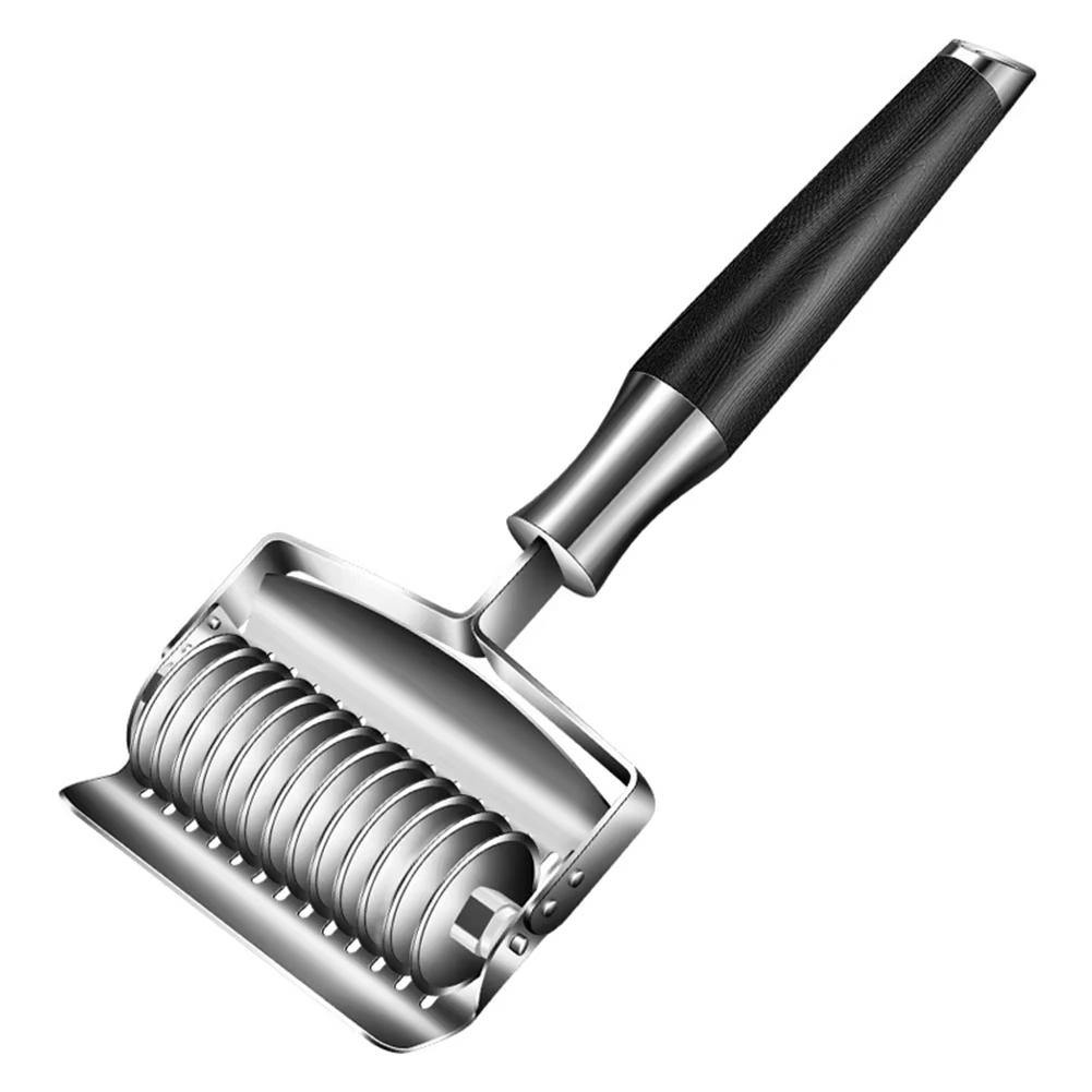 Manual Stainless Steel Noodle Garlic Cut Roller Cutter Dough Cutting Maker Helper Tool Dough Cutting Maker Kitchen Tool