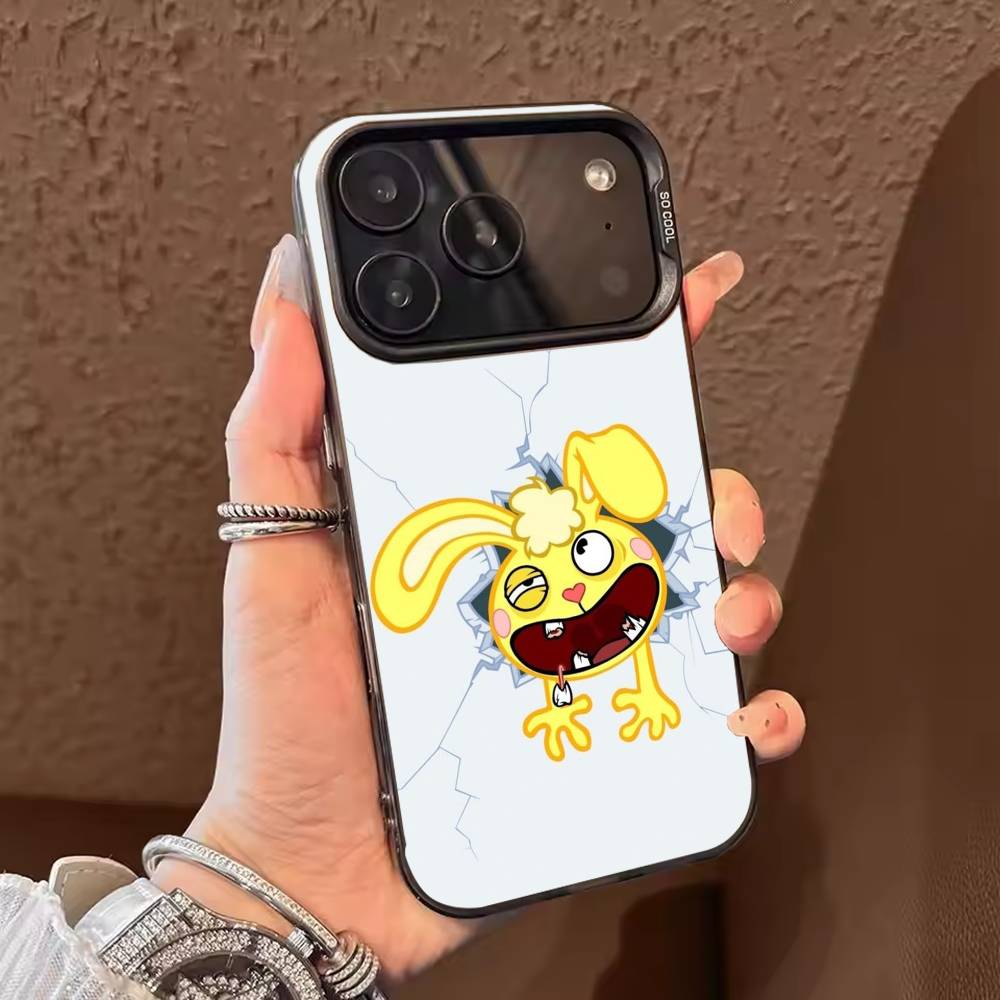 

h-Happy T-Tree Friends Phone Case For iPhone 17 16 15 14 13 12 11 Pro Max Plus Silver candy Matte Cover iPhone14Plus