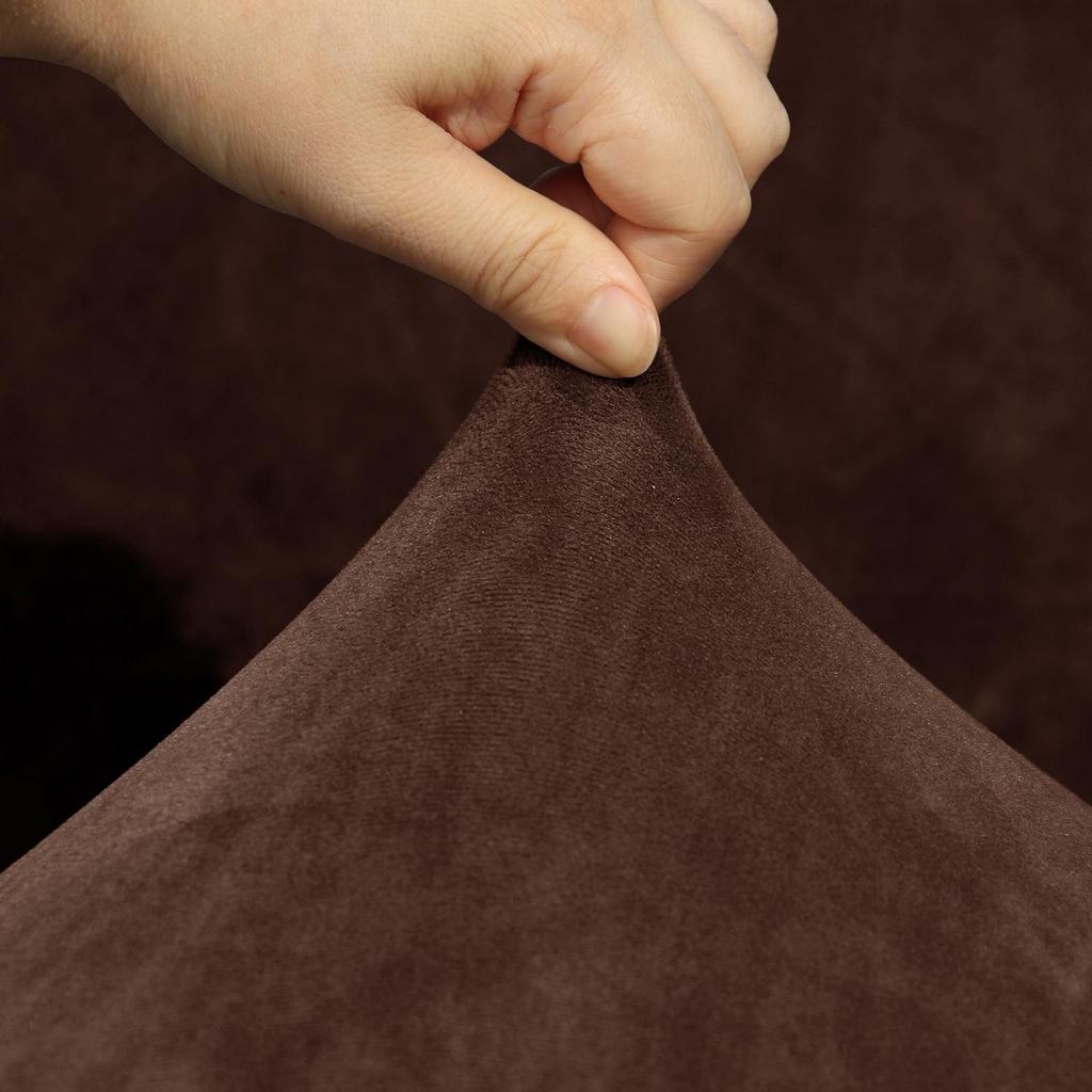 5-Sitzer Relaxsesselbezug, 7-teiliger Samt-Relaxtsessel-Ecksofabezug, Stretch L-Form Liege-Sektionssofabezüge