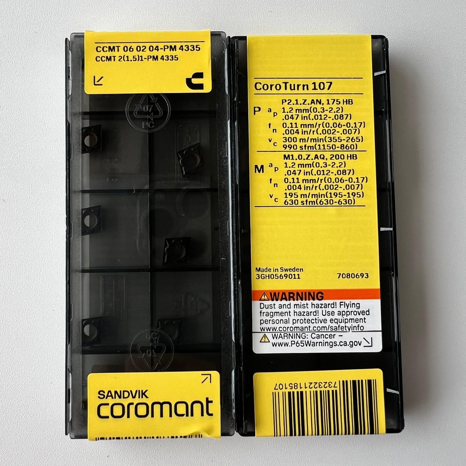 SANDVIK / CCMT060204-PM 4335 / Original Swedish hard alloy blade 10 Pcs