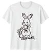 Cute Easter Bunny Holding Decorated Egg TShirt Easter For Him And Her
