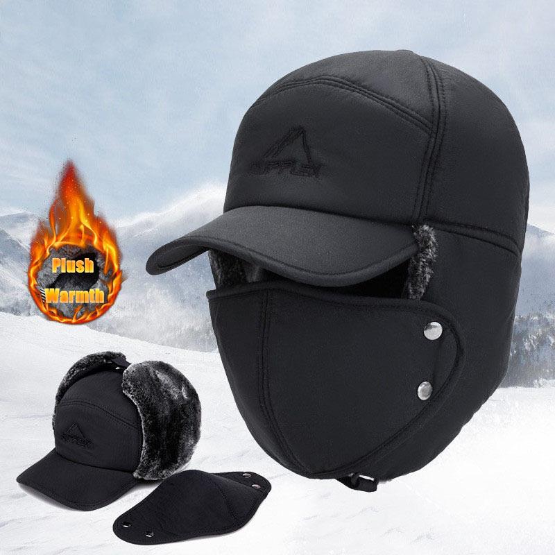 Winter Warm Verdickt Kunstpelz Baseballkappe Herren und Damen Skifahren Weiche Extremkalte Mütze Anglerhut für Outdoor-Sportarten