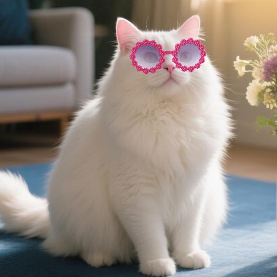 

Квіткові сонцезахисні окуляри для собак, косплей для домашніх тварин, круглі окуляри, літо, пляж, аксесуари для домашніх тварин для собак, котів, реквізит для фото, костюм для вечірки фіолетовий