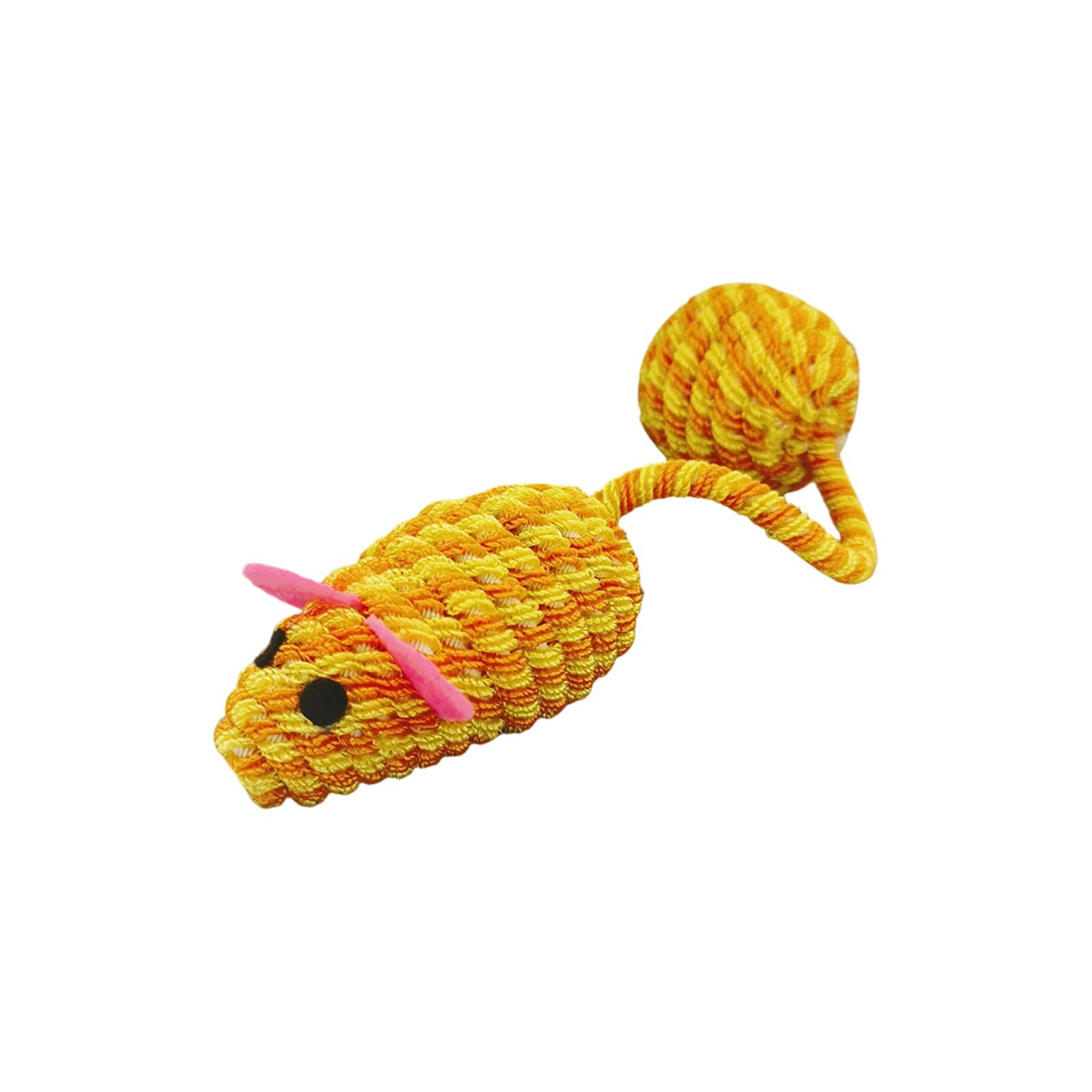 

Interactive Cats Mouse Toy With Ball Tail, Colorful Woven Teaser Toy With Crinkle Sound, Automatic Cats Self-Play Entertainment Toy, Pet Chew And оранжевый