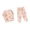 DAVE & BELLA Girls' Floral Print Long-Sleeved Pajama Set
