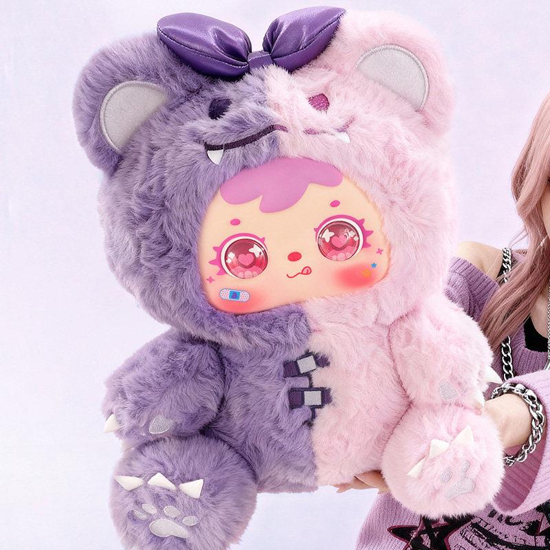 Cute Samuel Bear Critical Hit 400% Big Doll Blind Box Plush Bear Doll Desktop Decoration Bedroom Companions Surprise Toys Gifts