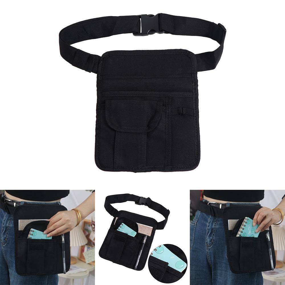 Canvas Restaurant Apron Bag Check Holder Ordering Waist Bag Waiter Waist Money Pouch Bag  Tool bag