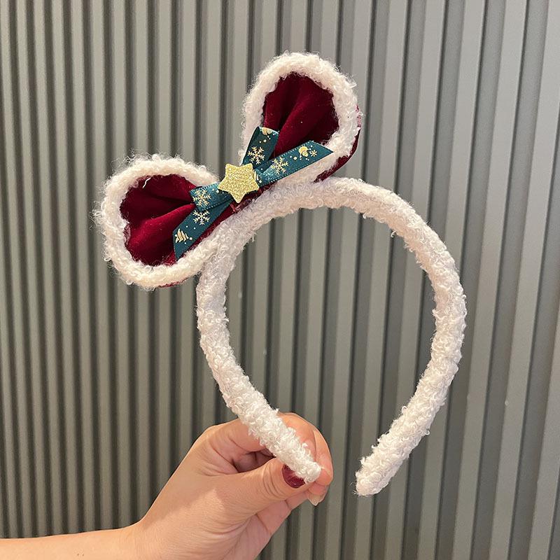 Koreanischer Samt Schleife Haarspange - Weihnachts- & Winter Kopfschmuck