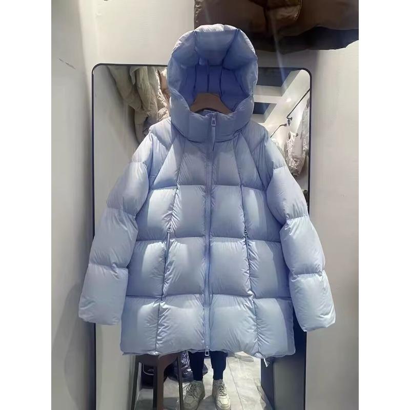 Winter Puff Down Cotton Jacket Women's Medium Long Thicken Hooded Coat Lady Warm Down Jackets Parker Overcoat