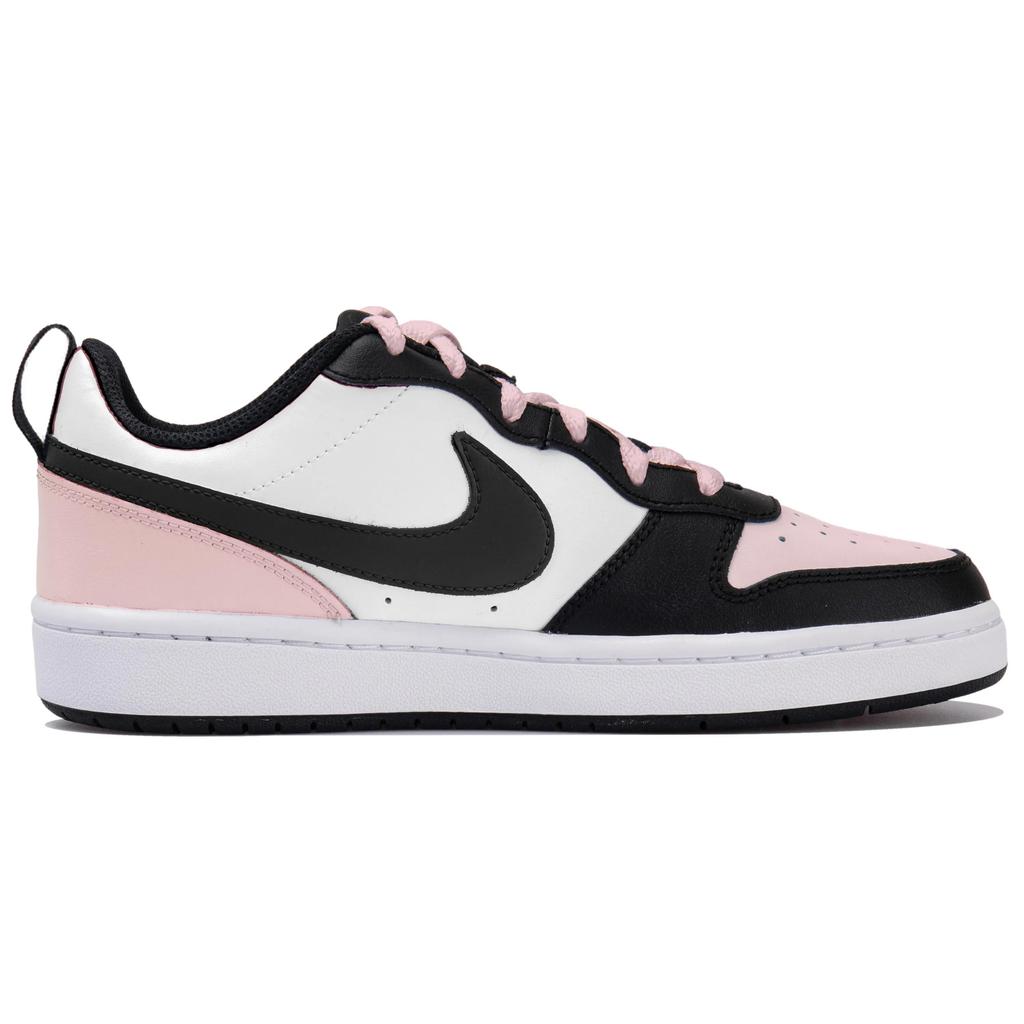 Nike Court Borough Low Top Skateboard Shoes Women's White Black Pink (Unisex) Kids' Skateboarding Shoes