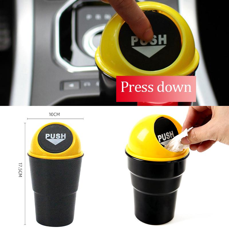Hippcron Car Trash Garbage Can Auto Trash Dust Case Holder Bin Box Car-styling Yellow Red Blue Black