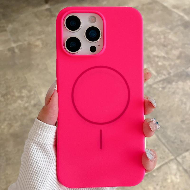 

Силіконовий матовий магнітний чохол для iPhone 16 15 Plus 14 13 12 11 Pro Max Для бездротової зарядки Magsafe М який захисний чохол iPhone 13 Pro