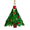 Glass Christmas Ornament Red Green Silver Wreath/Tree Hanging Decoration for Holiday Home Party Decor
