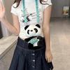 Cute Backpack Panda Plush Toy Small Backpack Chinese Panda Souvenir Children's Crossbody Bag Shoulder Bag