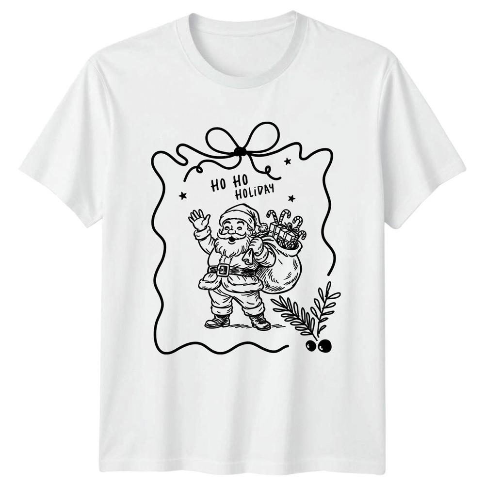 Ho Ho Holiday Christmas Santa Gifts Unisexs TShirt Unisexs Tee Holiday Graphic S